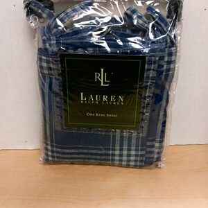 Lauren Ralph Lauren ( American Plaid ) One King Sham ( 20x36)